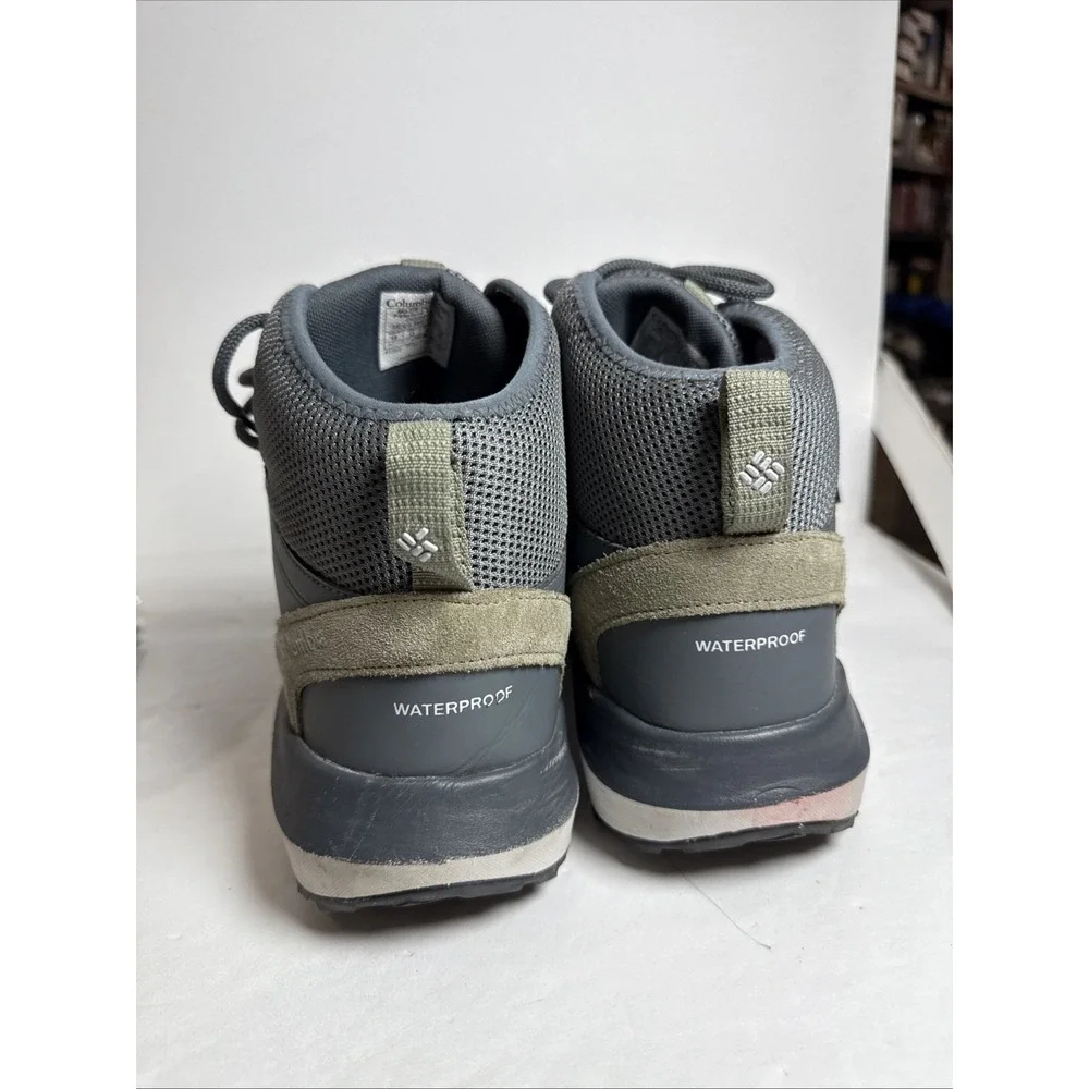 Columbia men's tech light blue gray hiking‎ Shoe Boot Waterproof Size 14